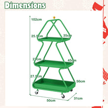 Load image into Gallery viewer, Christmas Tree Storage Cart 3-Tier Rolling Xmas Cart with Topper Star
