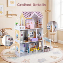 Load image into Gallery viewer, Large 3-Storey Kids Playhouse with Simulated Rooms
