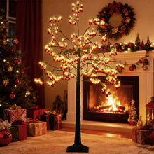 Load image into Gallery viewer, 50CM/5FT Christmas Tree, Artificial Xmas Tree with Bendable Branches, 384 Red Balls
