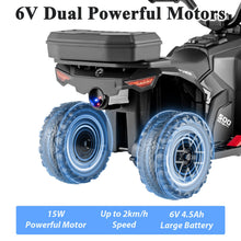 Load image into Gallery viewer, 6V Kids Electric Quad Bike with Spray Function and Storage Box
