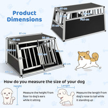 Load image into Gallery viewer, Aluminium Car Dog Crate, Chew-proof Dog Transport Crate Travel Box
