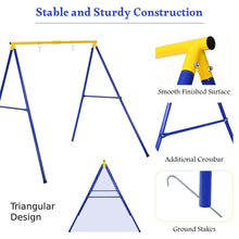 Load image into Gallery viewer, Kids Swing Frame Heavy Duty Metal Swing Stand with Ground Stakes
