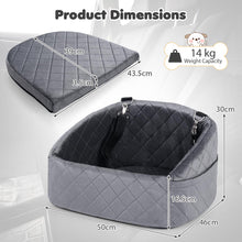 Load image into Gallery viewer, Dog Car Seat, Soft Travel Dog Booster Seat with Safety Straps
