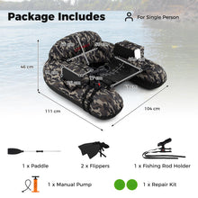 Load image into Gallery viewer, Inflatable Fishing Float Tube, Fishing Boat with Pump
