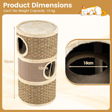 Load image into Gallery viewer, Cat House for Indoor Cats, 3/4-Story Cat Hideaway Cave Bed
