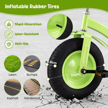 Load image into Gallery viewer, Kids Tricycle, Carbon Steel Toddler Trike with Inflatable Rubber Tires, Adjustable Handlebar &amp; Seat
