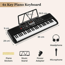 Load image into Gallery viewer, 61 Key Keyboard Piano, Portable Digital Piano with 200 Rhythms
