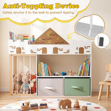 Load image into Gallery viewer, Toy Storage Organizer, Kids Bookshelf with Stuffed Animal Storage
