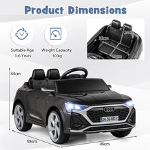 Load image into Gallery viewer, Kids Ride on Car, 12V Battery Powered Licensed Audi Car with Remote Control
