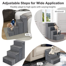 Load image into Gallery viewer, 4 Steps Non-slip Foldable Pet Stairs with Storage Box
