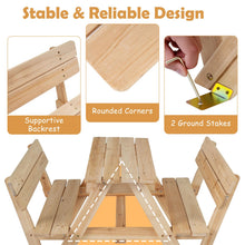 Load image into Gallery viewer, Kids Picnic Table Bench Set, Children 4 Seat Activity Play Table with Removable &amp; Folding Umbrella
