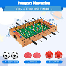 Load image into Gallery viewer, 2 In 1 Multi Game Table Compact Tabletop Foosball Table and Hockey Game
