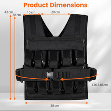 Load image into Gallery viewer, Weighted Vest, 20kg Fitness Weight Vests with Adjustable Buckles &amp; Mesh Bag

