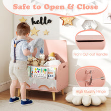 Load image into Gallery viewer, Wooden Toy Box, Kids Storage Chest with Flip-top Lid
