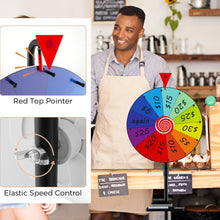 Load image into Gallery viewer, 16Inches Spinning Wheel Game with 12 Slots Color Prize Wheel Tripod
