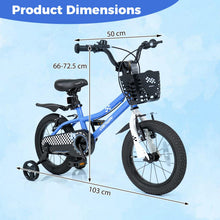 Load image into Gallery viewer, Kids Bike, Children's Training Bicycle | Toddler Bike with 2 Training Wheels, Removable Basket
