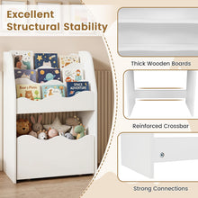 Load image into Gallery viewer, Toy Storage Organizer, 3-Tier Kids Bookcase with Rolling Drawer
