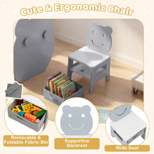 Load image into Gallery viewer, Toddler Table and Chair Set, 3 in 1 Activity Table with Reversible Whiteboard &amp; Chalkboard
