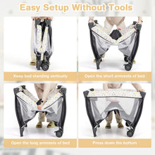Load image into Gallery viewer, 3 in 1 Portable Travel Cot, Folding Baby Bassinet and Activity Playpen with Changing Table
