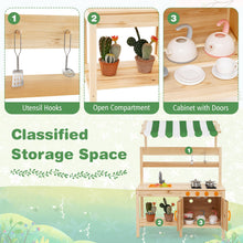 Load image into Gallery viewer, Kids Mud Kitchen, Outdoor Toy Kitchen with 4 Stoves
