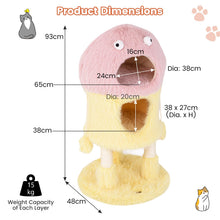 Load image into Gallery viewer, Cat Tree, 93cm Monster-Themed Cat Tower with 2 Cat Condos
