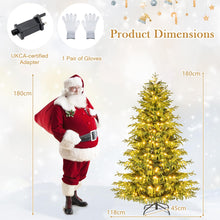 Load image into Gallery viewer, Artificial Christmas Tree Pre-lit Hinged Xmas Tree with LED Lights Seasonal Decoration Tree
