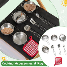 Load image into Gallery viewer, Kids Mud Kitchen, Wall Mounted Outdoor Toy Kitchen Set with Hanging Hooks
