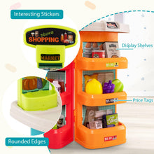 Load image into Gallery viewer, Supermarket Playset for Kids 76 Pieces Pretend Play Grocery Store Set
