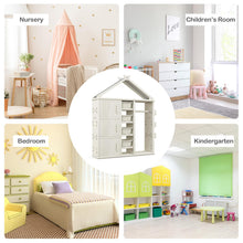Load image into Gallery viewer, Kids Clothes Closet, Children Dress up Storage Unit with Clothes Rail, Toy Bins, Shelves &amp; Side Baskets

