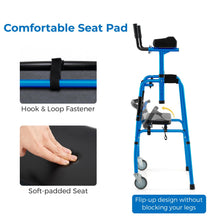 Load image into Gallery viewer, Walking Frame, Folding Standard Walker with Wheels
