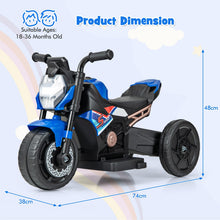 Load image into Gallery viewer, Kids Electric Motorbike, 6V Toddler Ride on Motorcycle with 2/3-Wheel Modes
