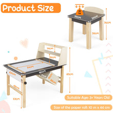 Load image into Gallery viewer, Kids Chairs Set with 2 Storage Bins and Paper Roll
