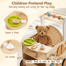 Load image into Gallery viewer, Wooden Baby Walker, 13-in-1 Toddler Learning Activity Center
