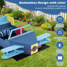 Load image into Gallery viewer, Wooden Kids Sandpit, Glider-Shape Sand Box with Bench Seat, Propeller, Rotatable Rudder, Side Wings
