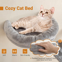 Load image into Gallery viewer, Wall-Mounted Cat Tower Set with 2-Tier Platform and 2 Comfy Cat Condos
