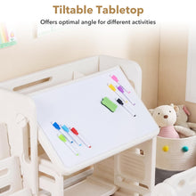 Load image into Gallery viewer, Tiltable Desktop, Storage Boxes, Children Art Table Toddler Activity Desk Set Play Tables
