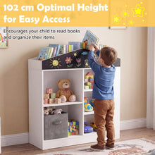 Load image into Gallery viewer, Kids Dollhouse Bookshelf with Chalkboard for Kids Room, Nursery, Playroom
