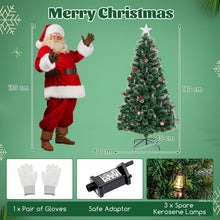 Load image into Gallery viewer, 5FT/6FT Pre-lit Fiber Optic Christmas Tree
