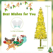 Load image into Gallery viewer, Whimsical Christmas Tree with Branch Tips and Warm White LED Lights
