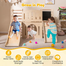 Load image into Gallery viewer, 8-in-1 Toddler Slide with Ladders and Toy Storage
