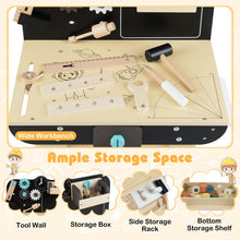 Load image into Gallery viewer, Wooden Construction Tools Workshop with Toy Tools and Accessories
