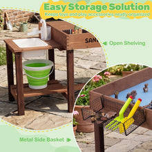 Load image into Gallery viewer, Indoor Outdoor Play Sand and Water Table with 33 Sand Table Toys, Toy Bucket, Shovel and Rake for Boys Girls
