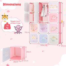 Load image into Gallery viewer, Cartoon Clothes Closet with Hanging Section
