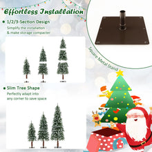 Load image into Gallery viewer, Artificial Xmas Tree Set of 3 with PVC Branch Tips and Warm White LED Lights
