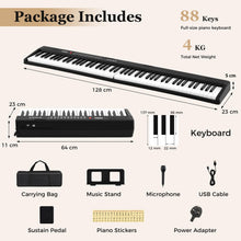 Load image into Gallery viewer, 88 Key Foldable Piano Keyboard with MIDI Wireless Connection and Microphone

