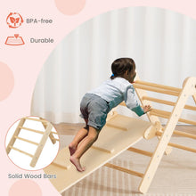 Load image into Gallery viewer, 4-in-1 Kids Climbing Set, Wooden Toddler Climber with Slide/Climbing Ramp
