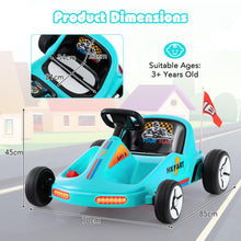 Load image into Gallery viewer, 12V Electric Go Kart, Kids Battery Powered Car with Remote Control, Music, Story, Flags
