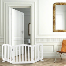 Load image into Gallery viewer, Freestanding Dog Gate with Wooden Frame and Metal Hinges

