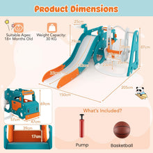 Load image into Gallery viewer, Toddler Slide and Swing Set, 5-in-1 Kids Slide
