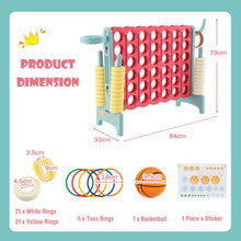 Load image into Gallery viewer, Giant Connect 4 Game, Jumbo Four in a Row with 42 Rings
